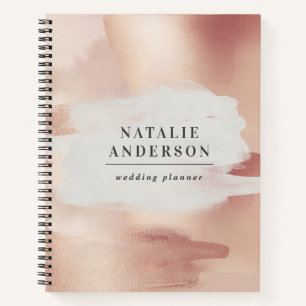 Rose Gold Blush Modern Feminine Small Business Notebook