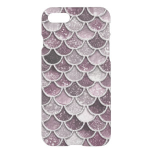 Rose Gold Blush Ombre Glitter Mermaid Scales iPhone SE/8/7 Case