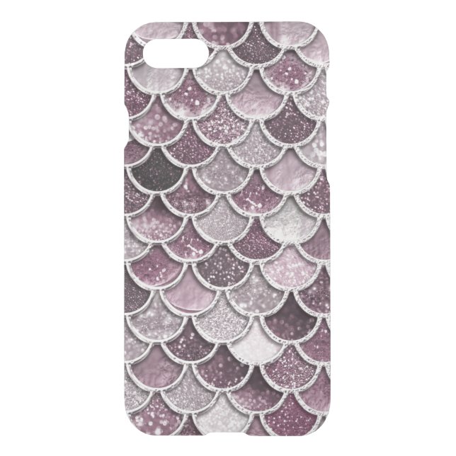 Rose Gold Blush Ombre Glitter Mermaid Scales Uncommon iPhone Case (Back)