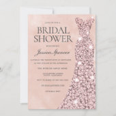 Rose Gold & Blush Pink Bridal Shower Invitation (Front)