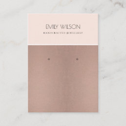 ROSE GOLD BLUSH PINK COPPER EARRING DISPLAY BUSINESS CARD