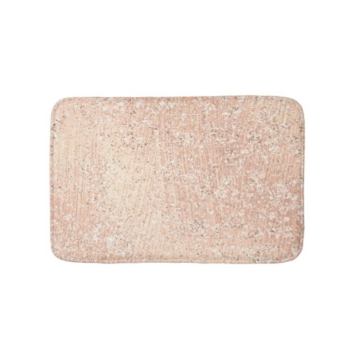 Rose Gold Blush Pink Crystal Glass Lux Glitter Bath Mat