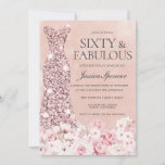 Rose Gold Blush Pink Floral Fabulous 60th Birthday Invitation<br><div class="desc">Rose Gold Blush Pink Floral Fabulous 50th Birthday Invitation

Variations to the invitation and matching items in our store</div>