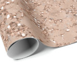 Rose Gold Blush Pink Glam Sparkle Crackle Chic Wrapping Paper<br><div class="desc">custom wrapping paper</div>