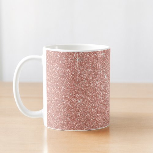 Rose Gold _Blush Pink Glitter and Sparkle Coffee Mug