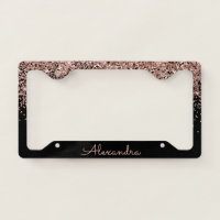 Rose Gold Blush Pink Glitter and Sparkle Monogram