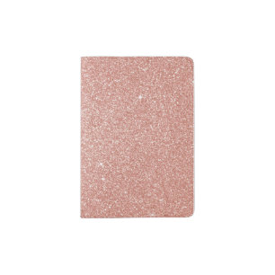 Rose Gold -Blush Pink Glitter and Sparkle Passport Holder