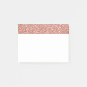Rose Gold -Blush Pink Glitter and Sparkle Post-it Notes
