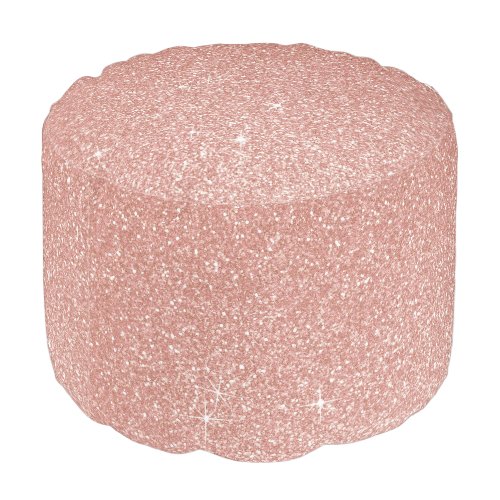 Rose Gold _Blush Pink Glitter and Sparkle Pouf