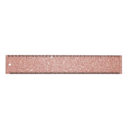 Rose Gold -Blush Pink Glitter and Sparkle Ruler