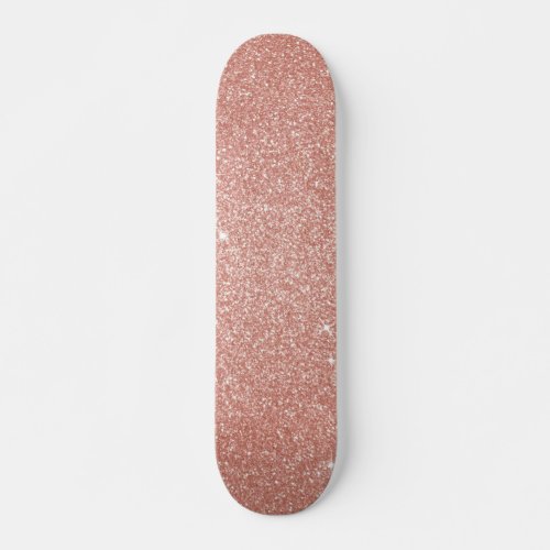 Rose Gold _Blush Pink Glitter and Sparkle Skateboard