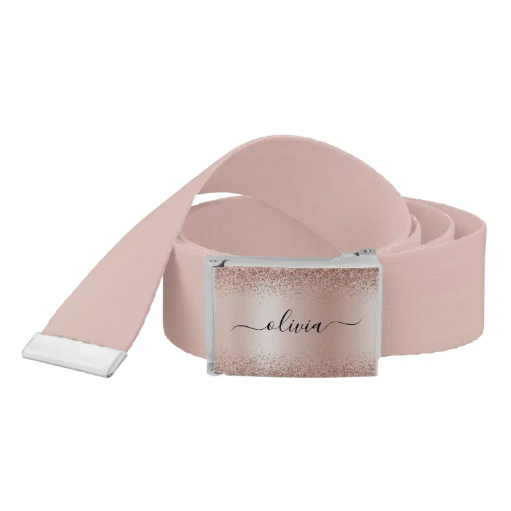Metallic Belt - Rose Pink