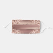 Rose Gold - Blush Pink Glitter Monogram Adult Cloth Face Mask (Front, Folded)