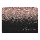 Rose Gold Blush Pink Glitter Script Monogram Girly iPad Pro Cover Rose Gold Blush Pink Glitter Script Monogram Girly iPad Pro Cover