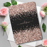 Rose Gold - Blush Pink Glitter Sparkle Name  iPad Pro Cover<br><div class="desc">Rose Gold - Blush Pink Glitter Sparkle Name IPad Pro Cover:
Elegant Chich Glitter Phone Cases & Covers. Personalize with your name,  monogram,  initial or text. You can change text color and font style using the customize it further option.</div>