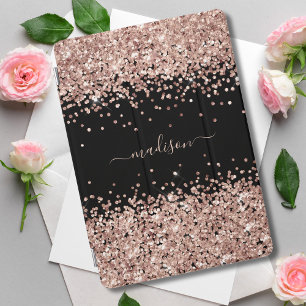 Rose Gold - Blush Pink Glitter Sparkle Name  iPad Pro Cover