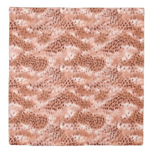 Rose Gold Blush Pink Leopard Duvet Cover