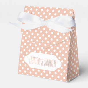 Rose gold/blush pink polka dots custom favor box