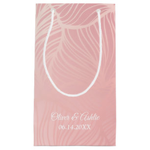 Rose Gold  Blush Pink Wedding favor Small Gift Bag