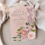 Rose Gold Blush Sixty & Fabulous 60th Birthday Invitation<br><div class="desc">Rose Gold Blush Sixty & Fabulous 60th Birthday Invitation

See matching collection in Niche and Nest Store

Many thanks</div>