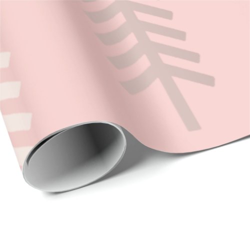 Rose Gold Blush Skinny Arrows Tribal Pink Salmon Wrapping Paper