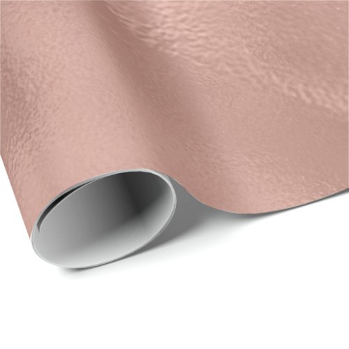 Rose Gold Blush Skinny Powder Molten Glass Wrapping Paper