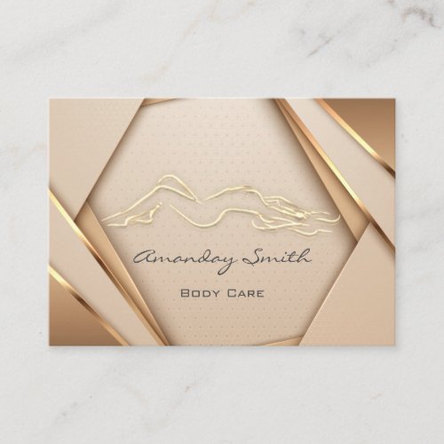 Rose Gold Body Sclupting Care Logo SPA  Business Card