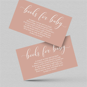 Rose Gold Book Request - Baby Shower Invitation