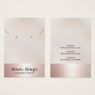 Rose Gold Border Jewelry Earring Necklace Display