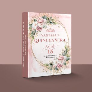 Rose Gold Botanical Boho Memory Binder for Quince