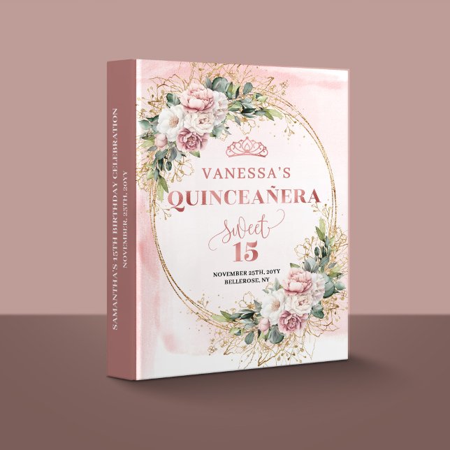 Rose Gold Botanical Boho Memory Binder for Quince (Rose Gold Botanical Boho Memory Binder for Quince)