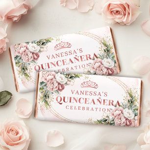 Rose Gold Botanical Quinceañera Birthday Hershey