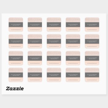 Rose Gold Branding Stickers by colourfuldesigns at Zazzle
