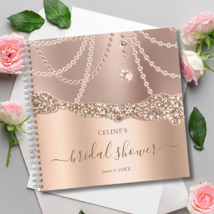 Rose Gold Bridal Shower - Elegant Modern Wedding Notebook