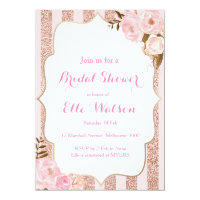 Rose Gold Bridal Shower Invitation