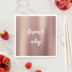 Rose Gold Bridal Shower Napkins