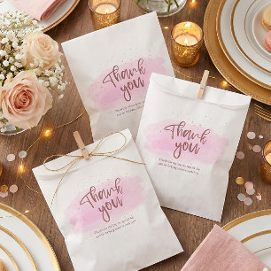 Rose Gold Bridal Shower Thank You Favor Bag