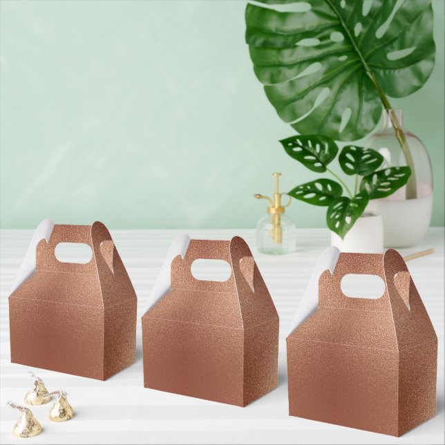 Rose Gold Bronze Christmas  Favor Boxes (Multiple)