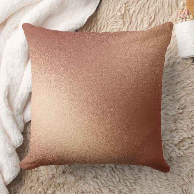 Rose Gold Bronze Christmas  Throw Pillow (Blanket)