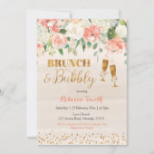 Rose Gold Brunch and Bubbly Shower Invitation (Front)