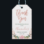 Rose Gold Brunch Bubbly Bridal Shower Gift Tags<br><div class="desc">This bridal shower favor tag features a faux rose gold heading and and a floral arrangement is various shades of pinks and faux rose gold glitter.</div>