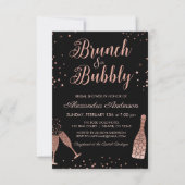 Rose Gold Brunch & Bubbly Bridal Shower Invitation (Front)