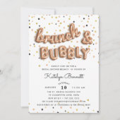 Rose Gold Brunch & Bubbly Bridal Shower Invitation (Front)