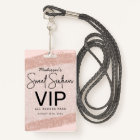 Rose Gold Brush Glitter Sweet 16 Invitation VIP