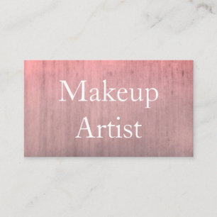 Rose Gold Brushed Metal Hair Stylist Makeup Artist Business Card
