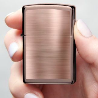 Rose Gold Brushed Metal Textured Zippo Lighter