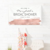 Rose Gold Brushstroke Bridal Shower Welcome Banner (Insitu)