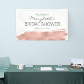 Rose Gold Brushstroke Bridal Shower Welcome Banner (Tradeshow)