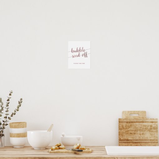 Rose Gold Bubble Send Off Poster | Zazzle