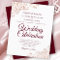 Rose Gold & Burgundy BUDGET Wedding Invite